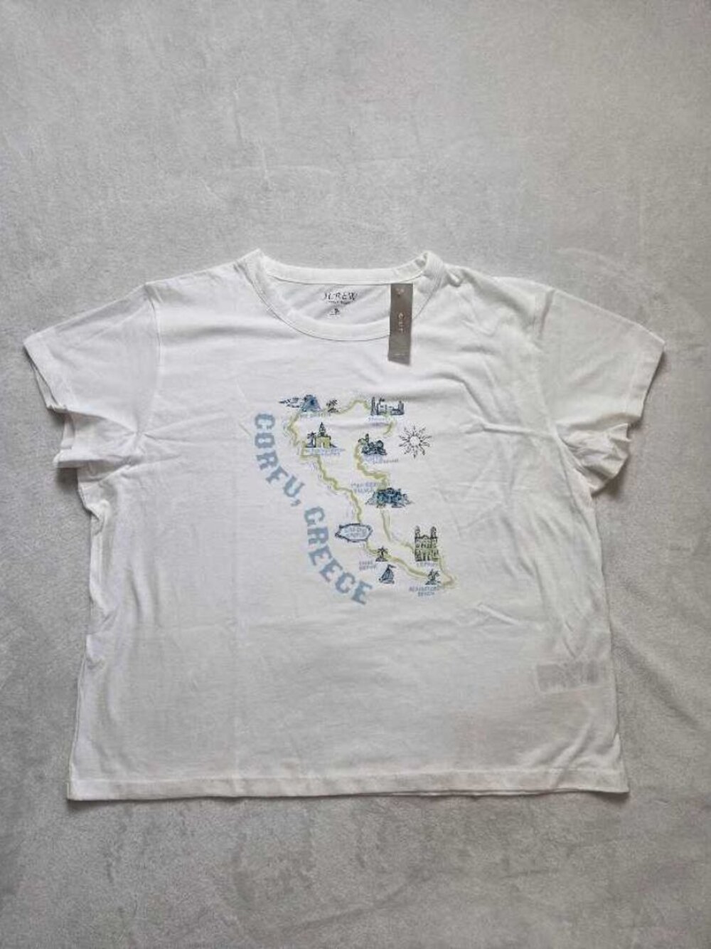 New XL J.Crew Corfu Greece vintage jersey summer in Corfu graphic t-shirt